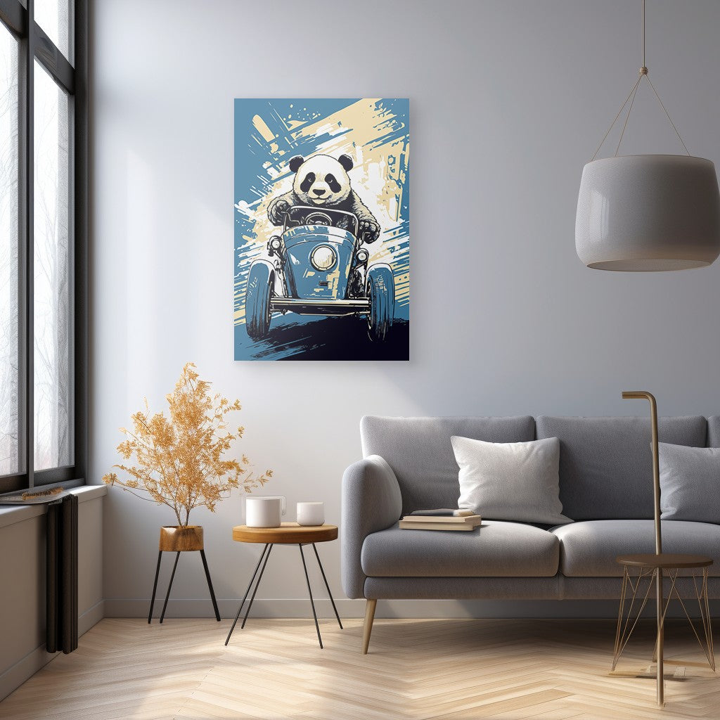Panda's Adventures on Wheels Wall Art