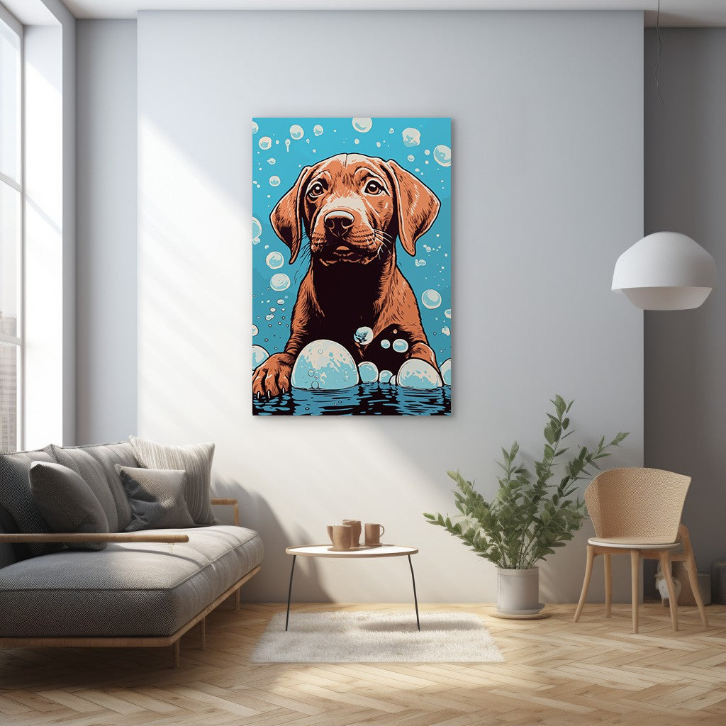 Dog Bathing Wall Art