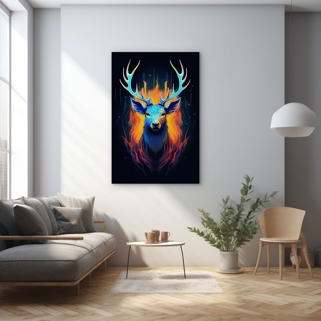 The Noble Elk Abstract Wall Art