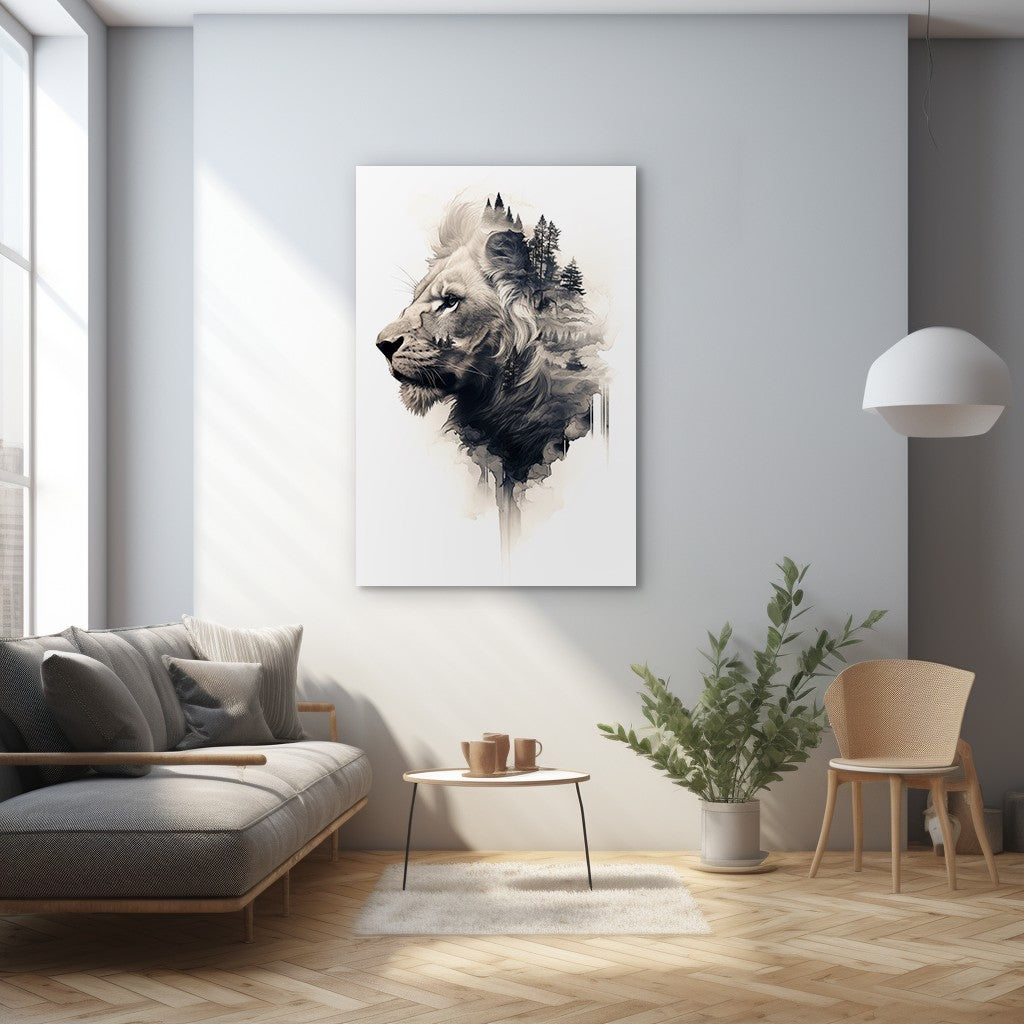 The Majestic of the Lion Wall Art