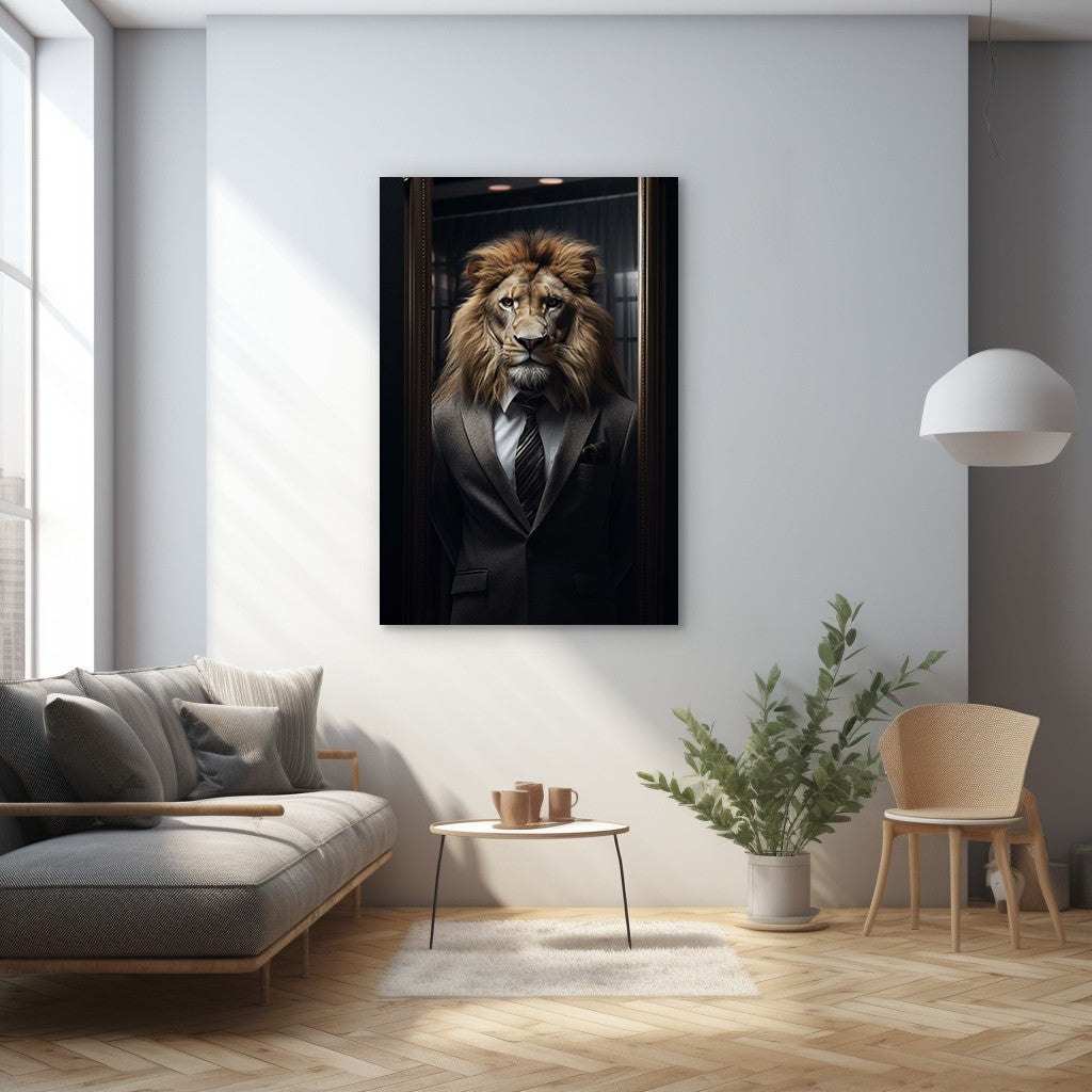 The Suited Lion Wall Art