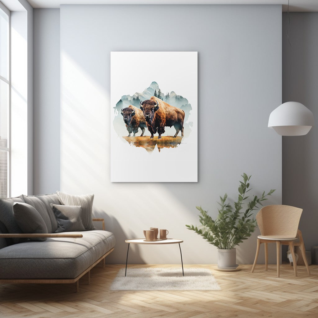 Bison In Wild Wall Art