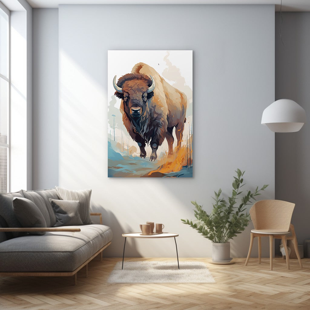 Bison in Colors Wall Art