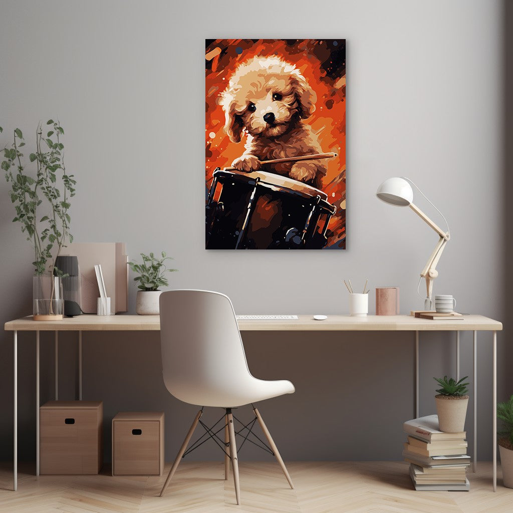 The Drumming Puppy Wall Art