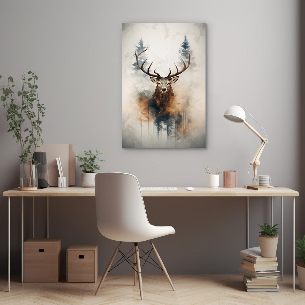 Elk and Forest Wall Art