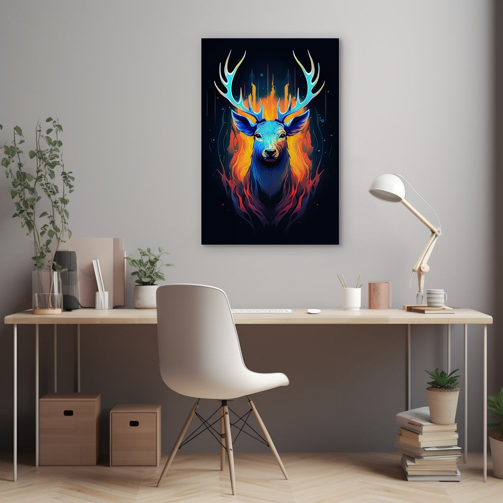 The Noble Elk Abstract Wall Art