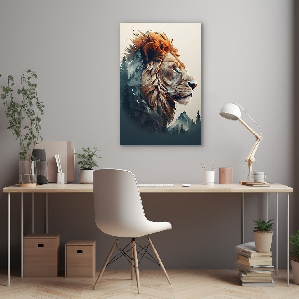 The Lion's Untamed Splendor Wall Art