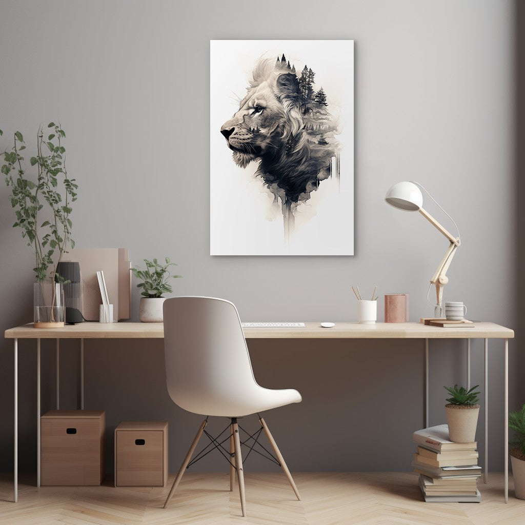 The Majestic of the Lion Wall Art