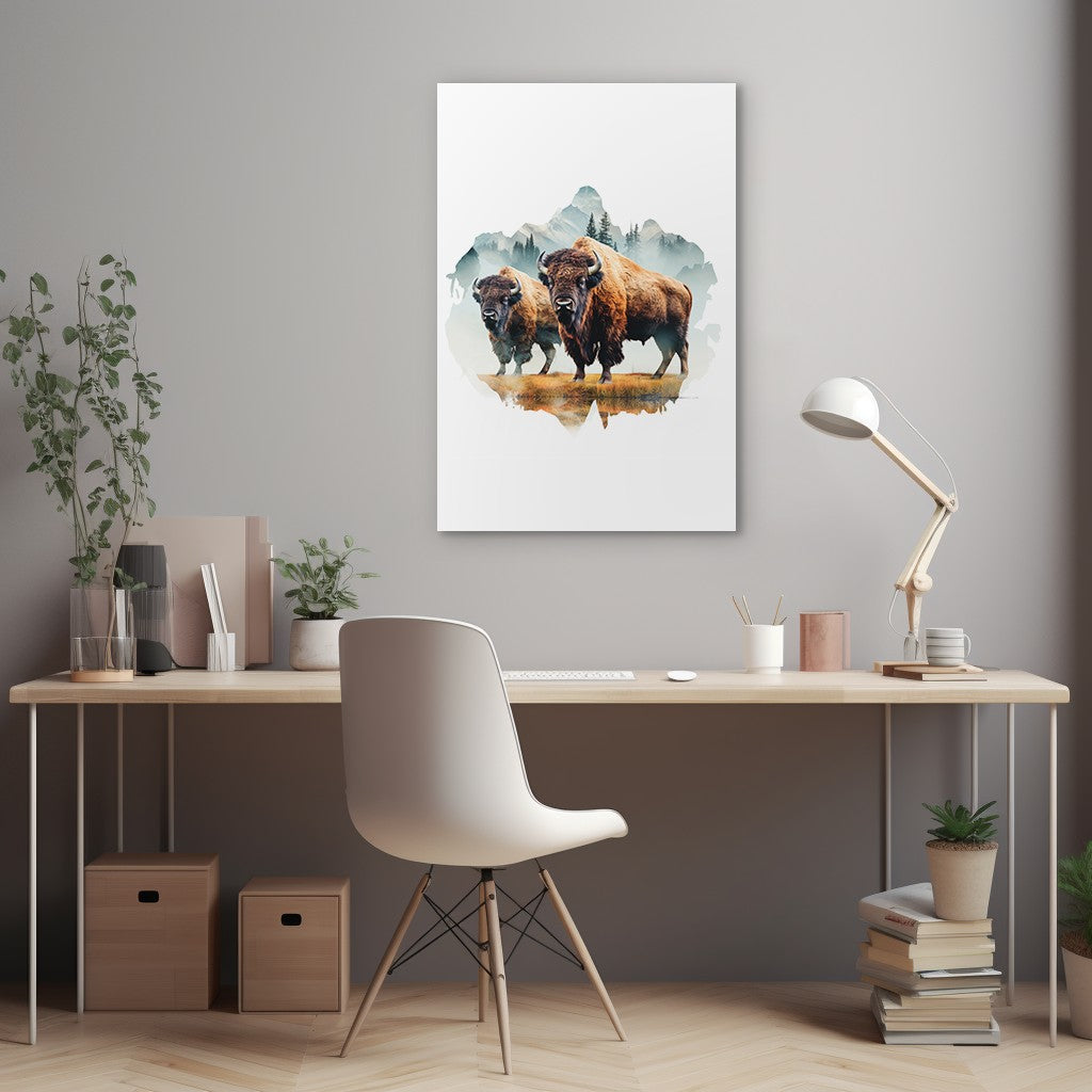 Bison In Wild Wall Art