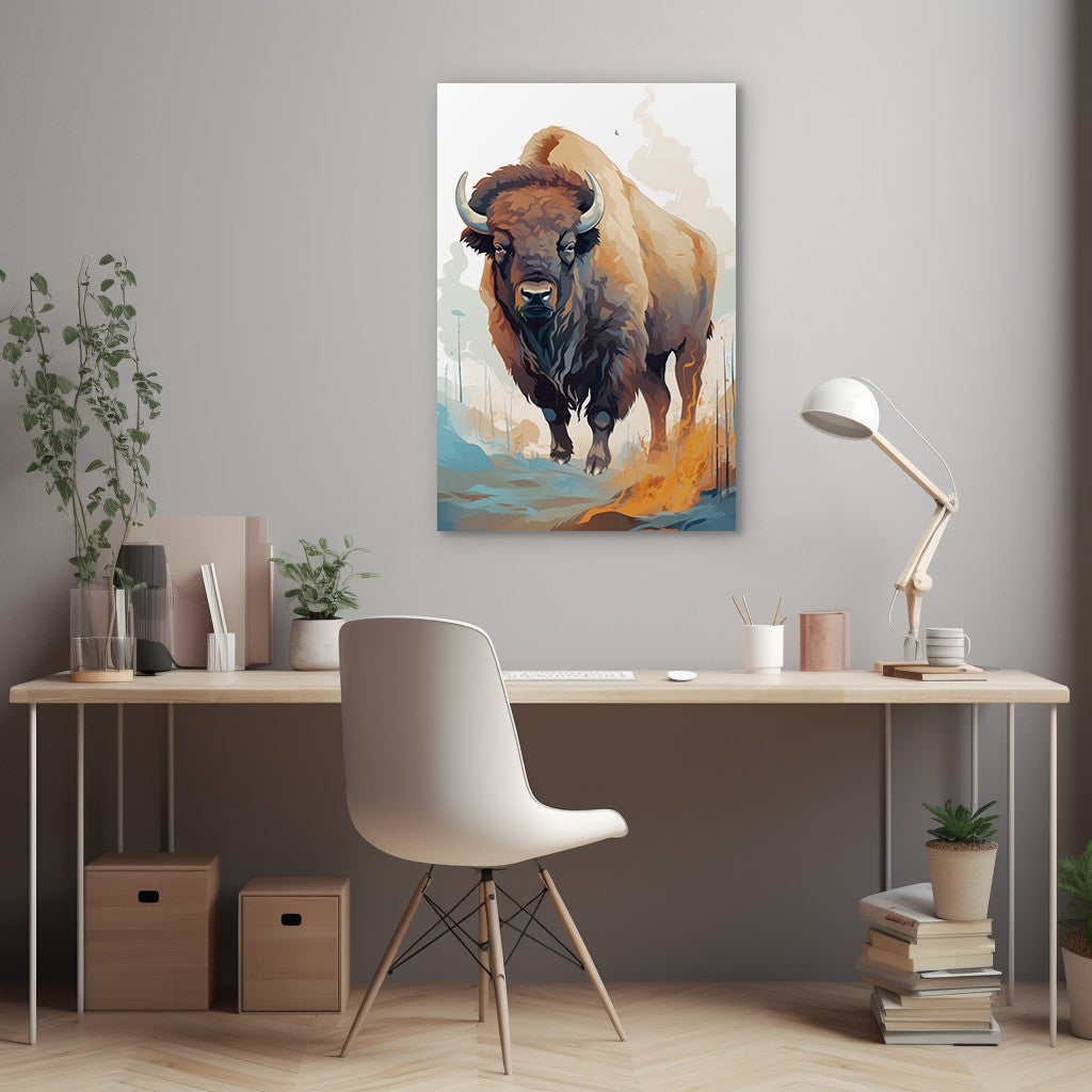 Bison in Colors Wall Art
