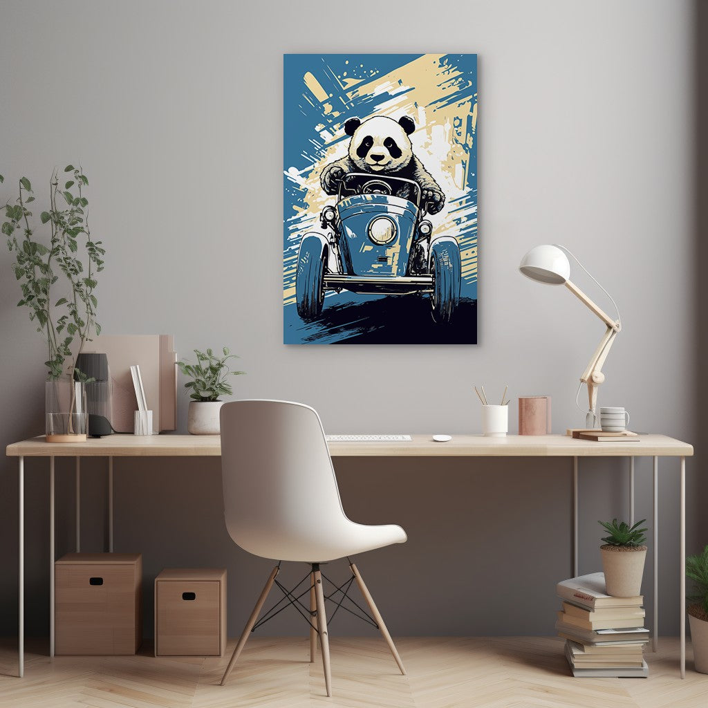 Panda's Adventures on Wheels Wall Art