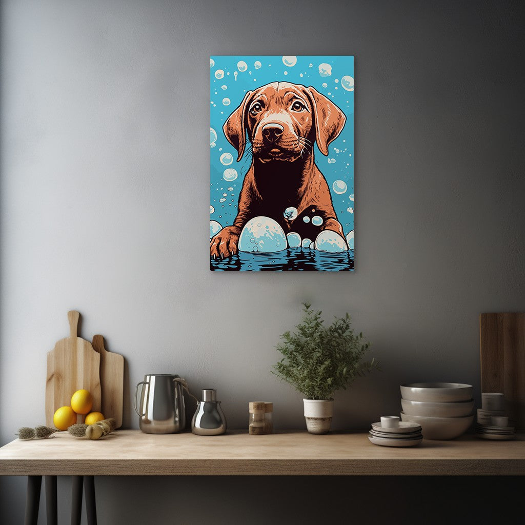 Dog Bathing Wall Art