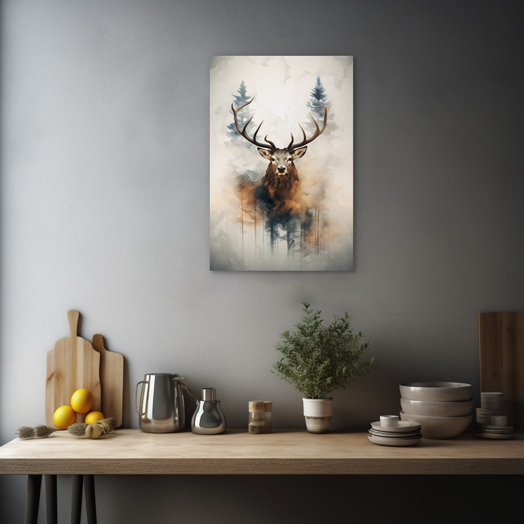 Elk and Forest Wall Art