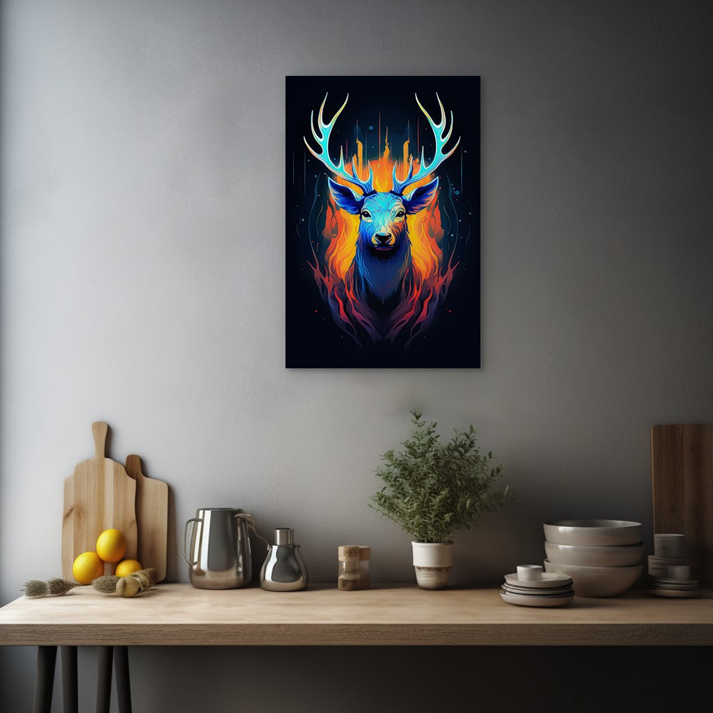 The Noble Elk Abstract Wall Art