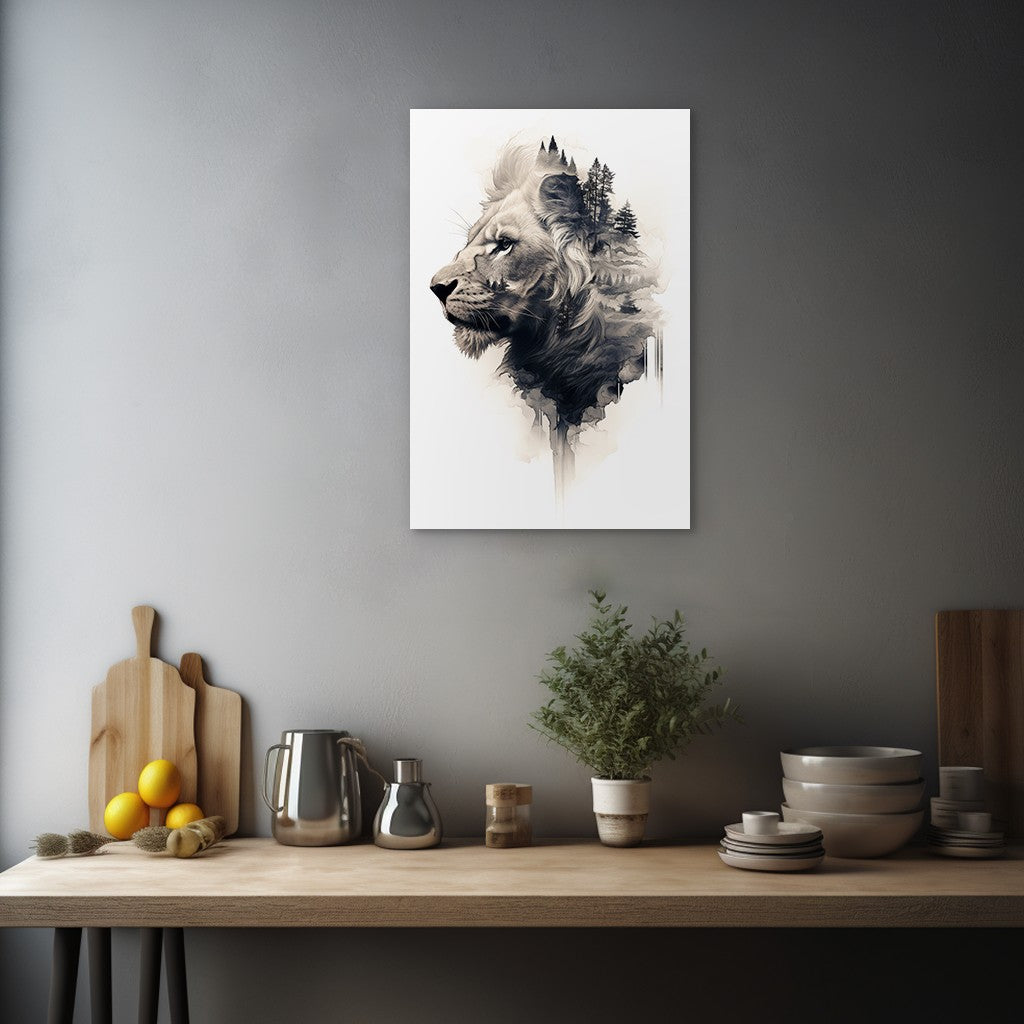 The Majestic of the Lion Wall Art