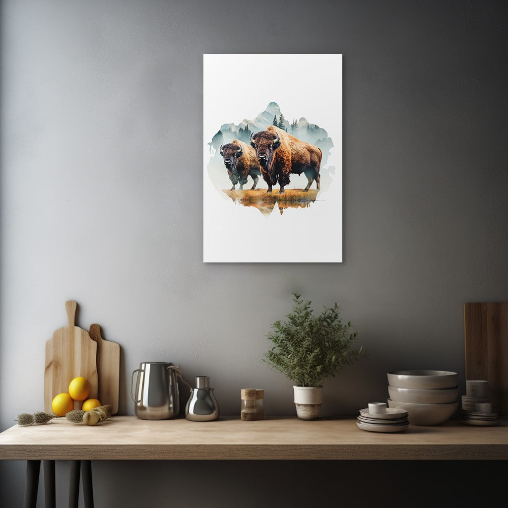 Bison In Wild Wall Art