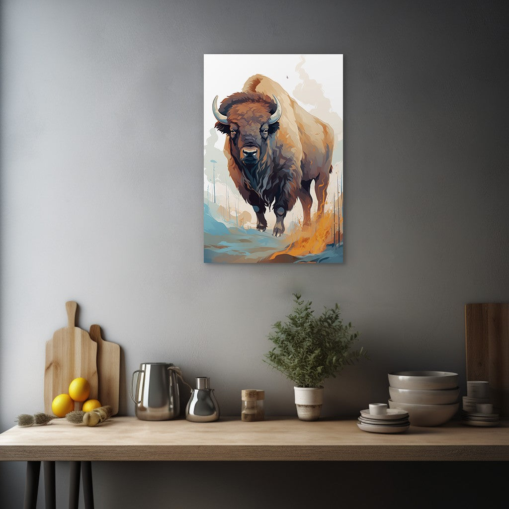 Bison in Colors Wall Art