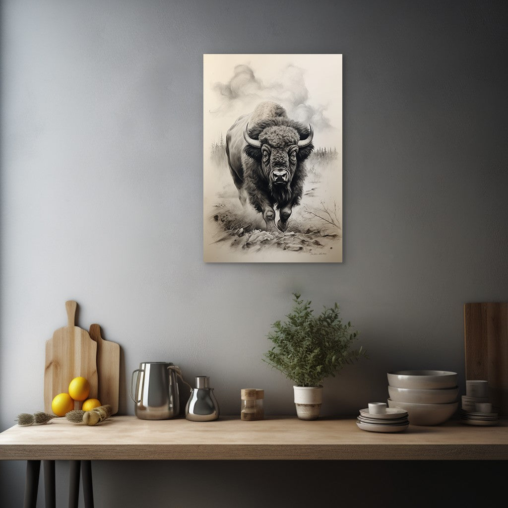 Bison In Hayden Valley