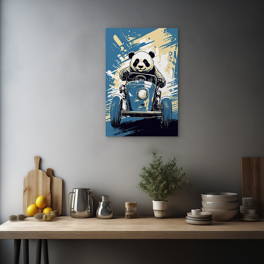 Panda's Adventures on Wheels Wall Art