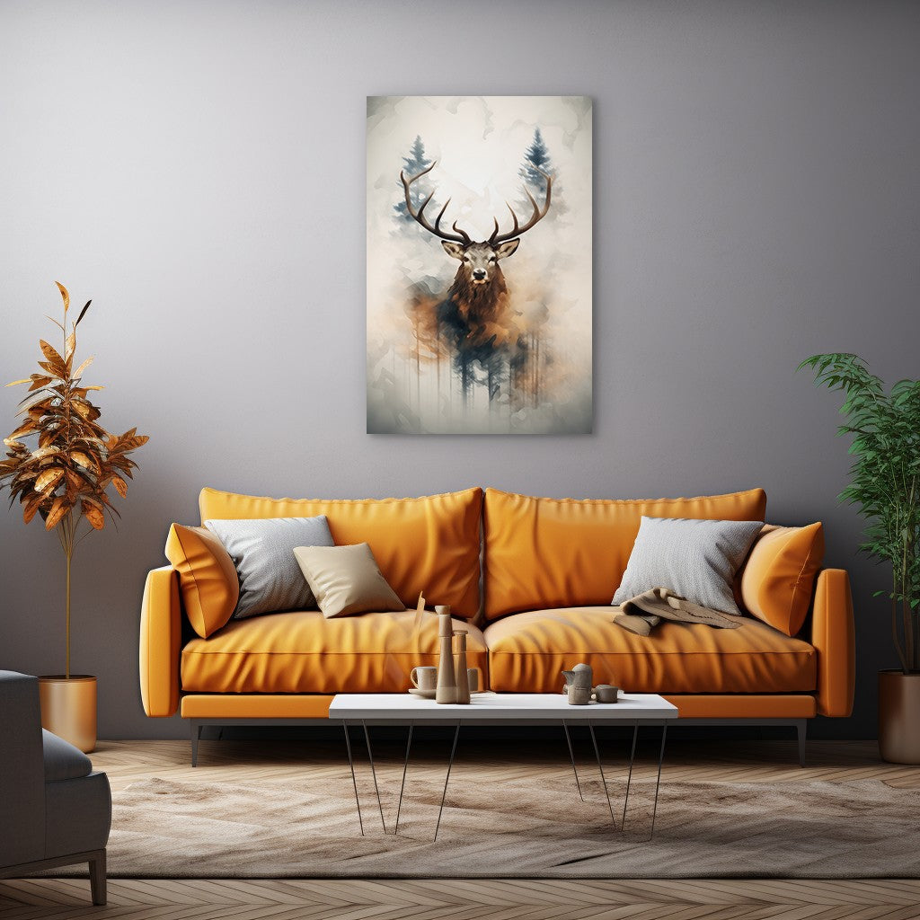 Elk and Forest Wall Art