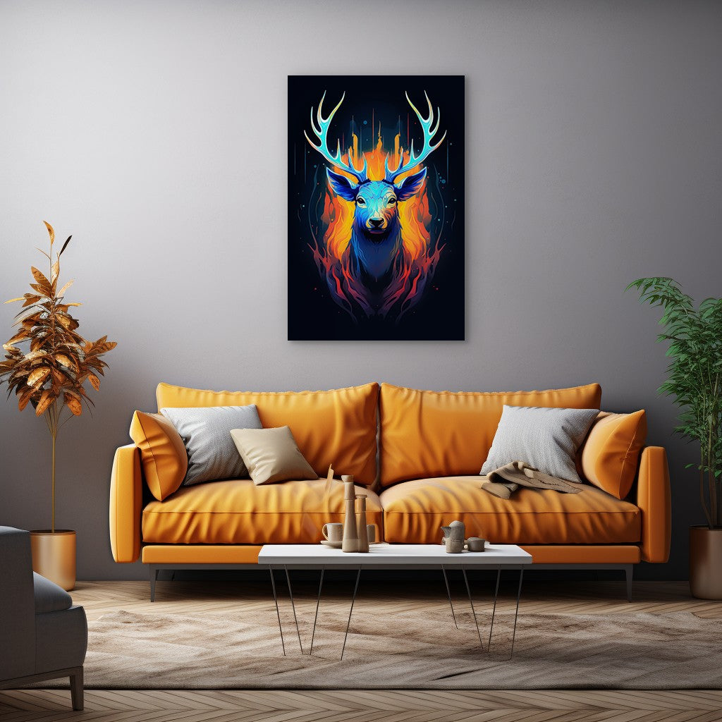 The Noble Elk Abstract Wall Art