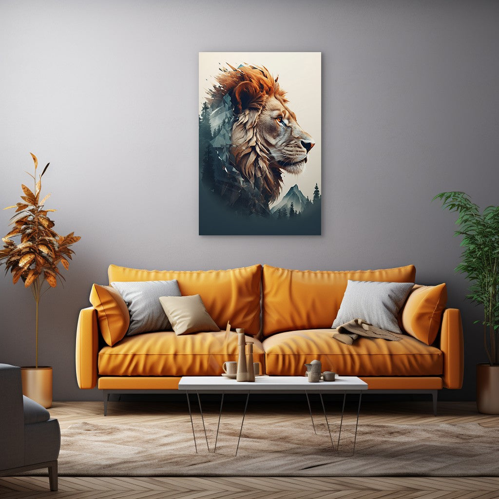 The Lion's Untamed Splendor Wall Art