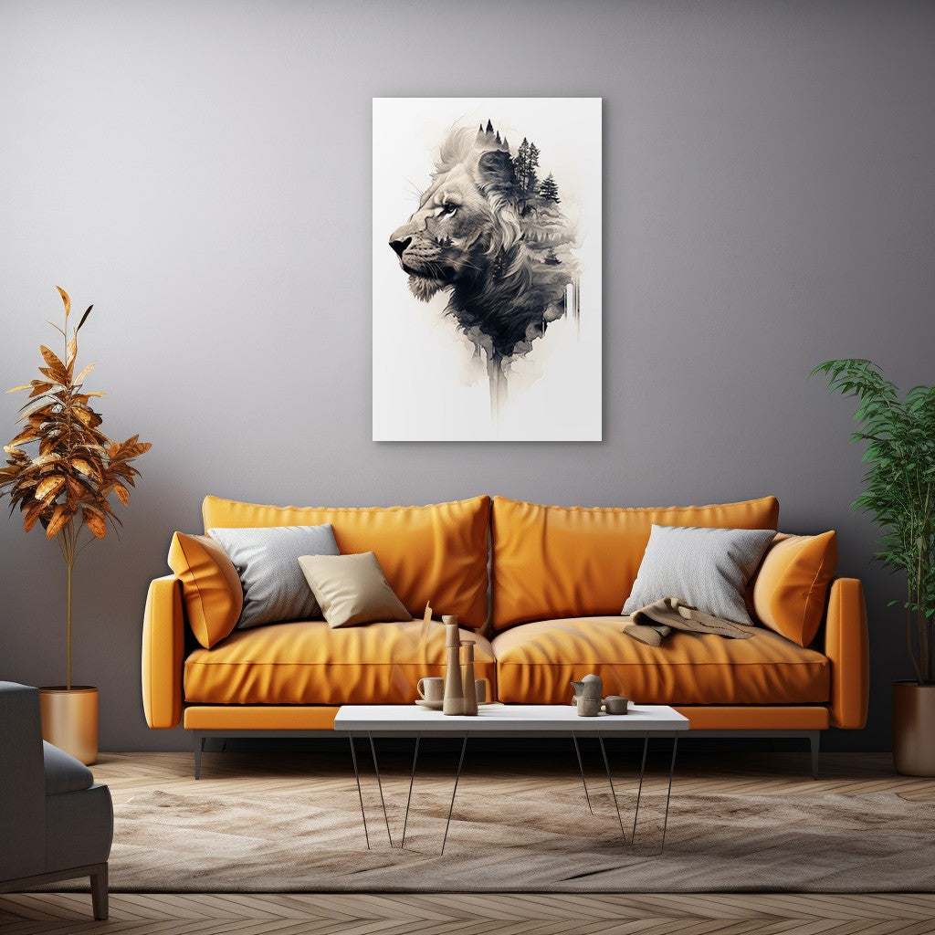 The Majestic of the Lion Wall Art