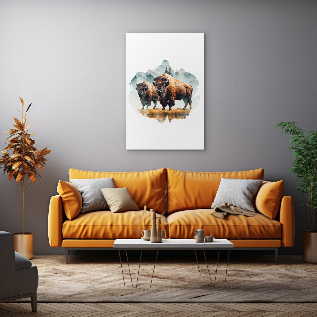 Bison In Wild Wall Art