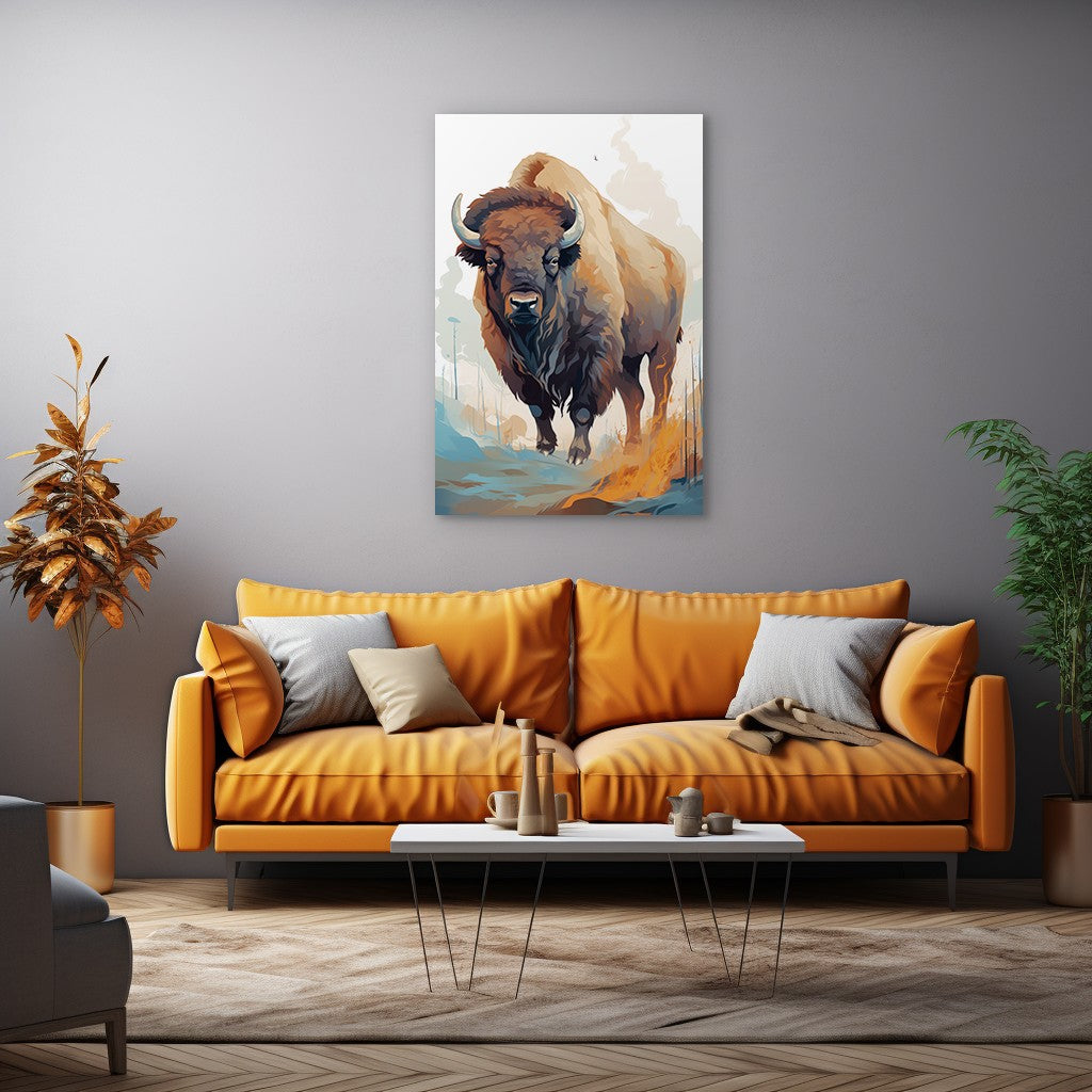 Bison in Colors Wall Art