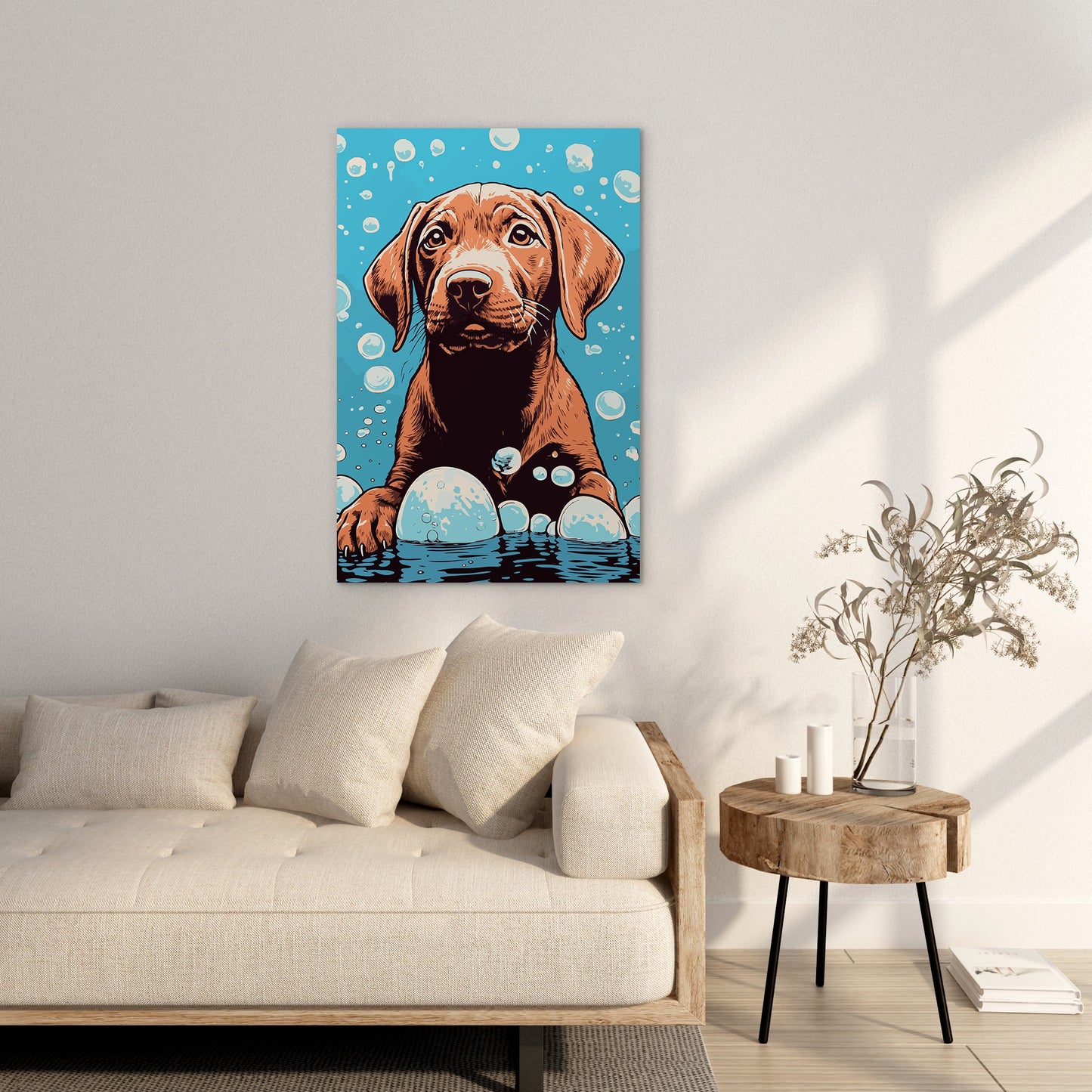 Dog Bathing Wall Art