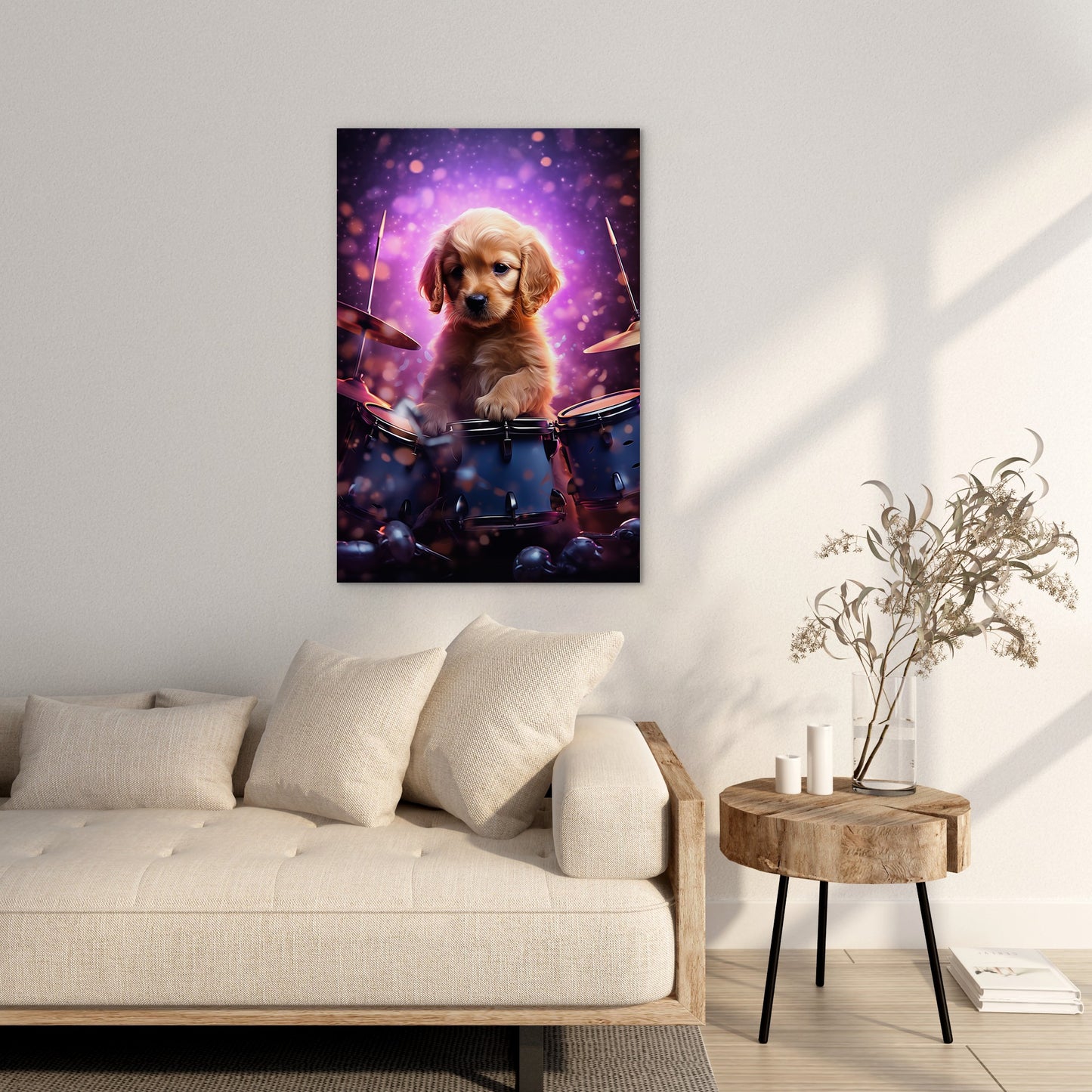 Puppy Drumming Wall Art
