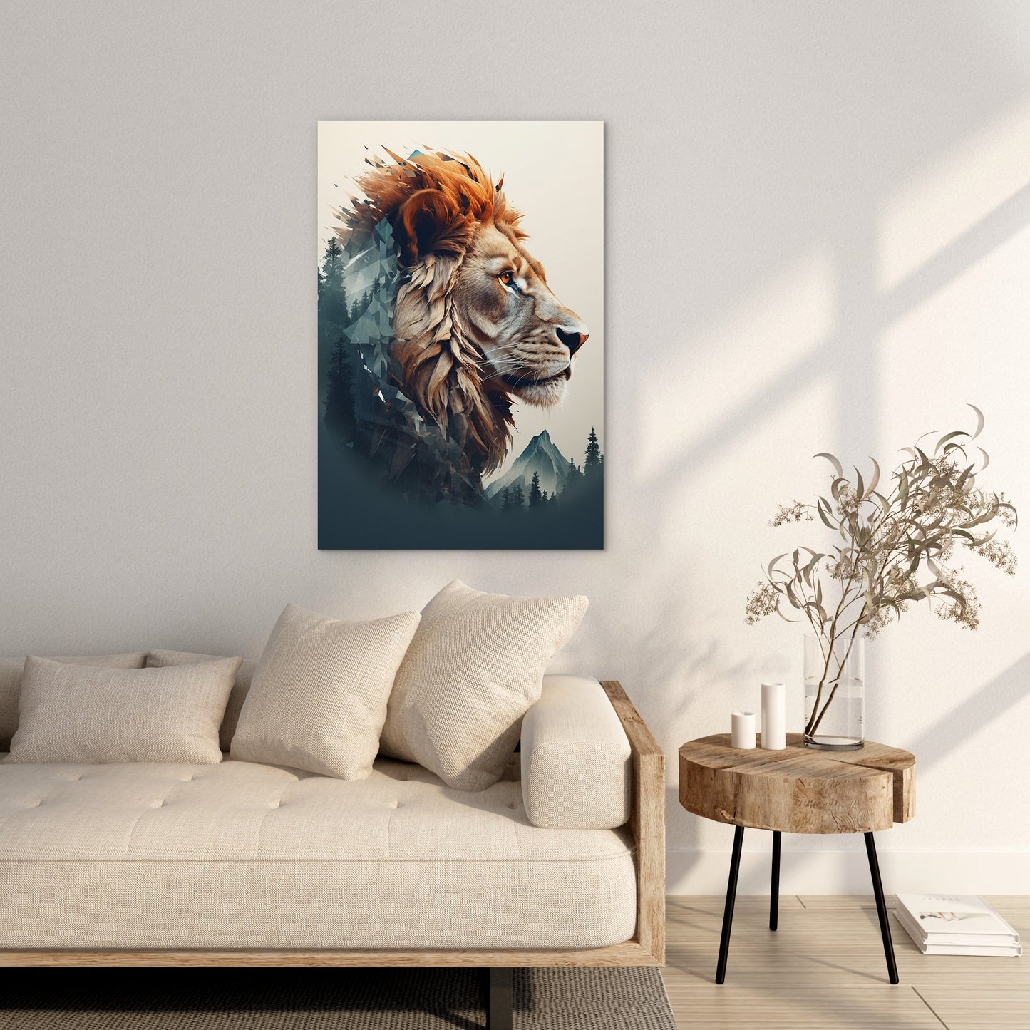 The Lion's Untamed Splendor Wall Art