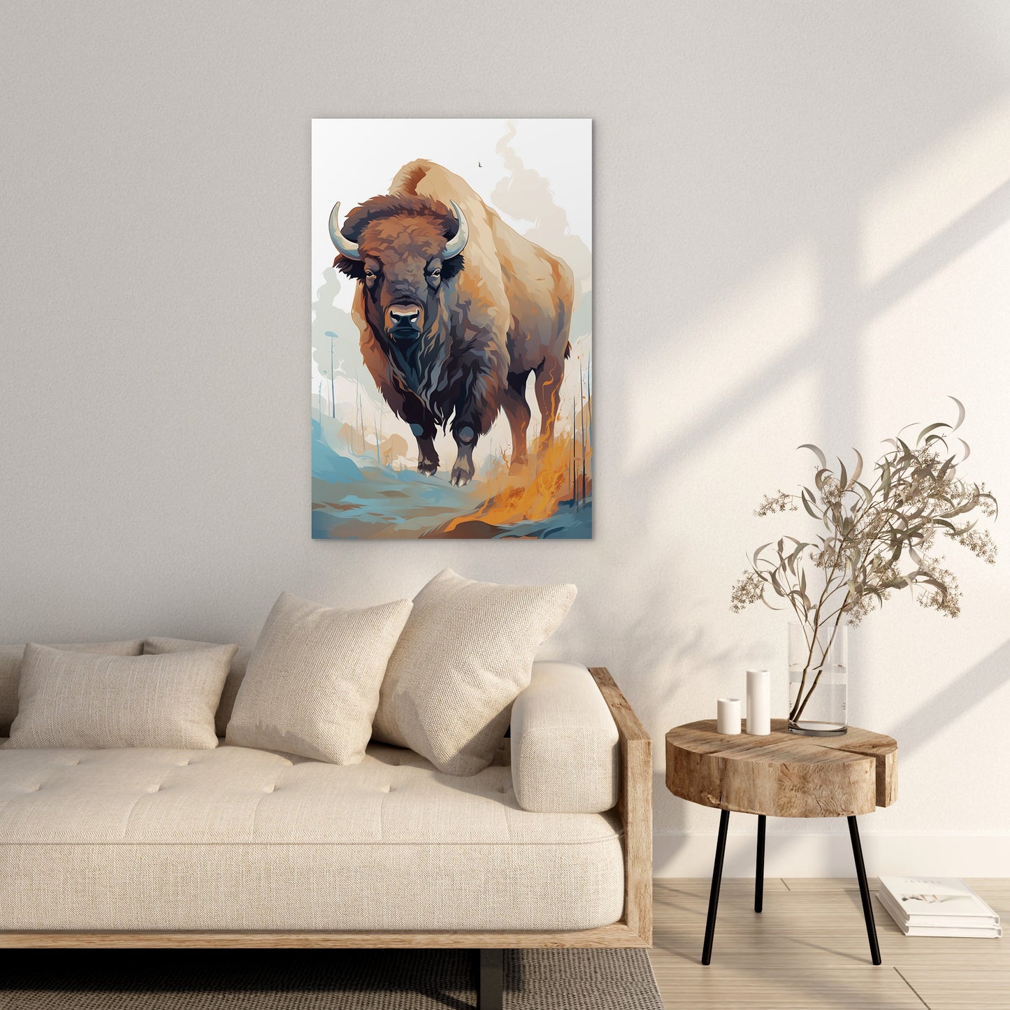 Bison in Colors Wall Art
