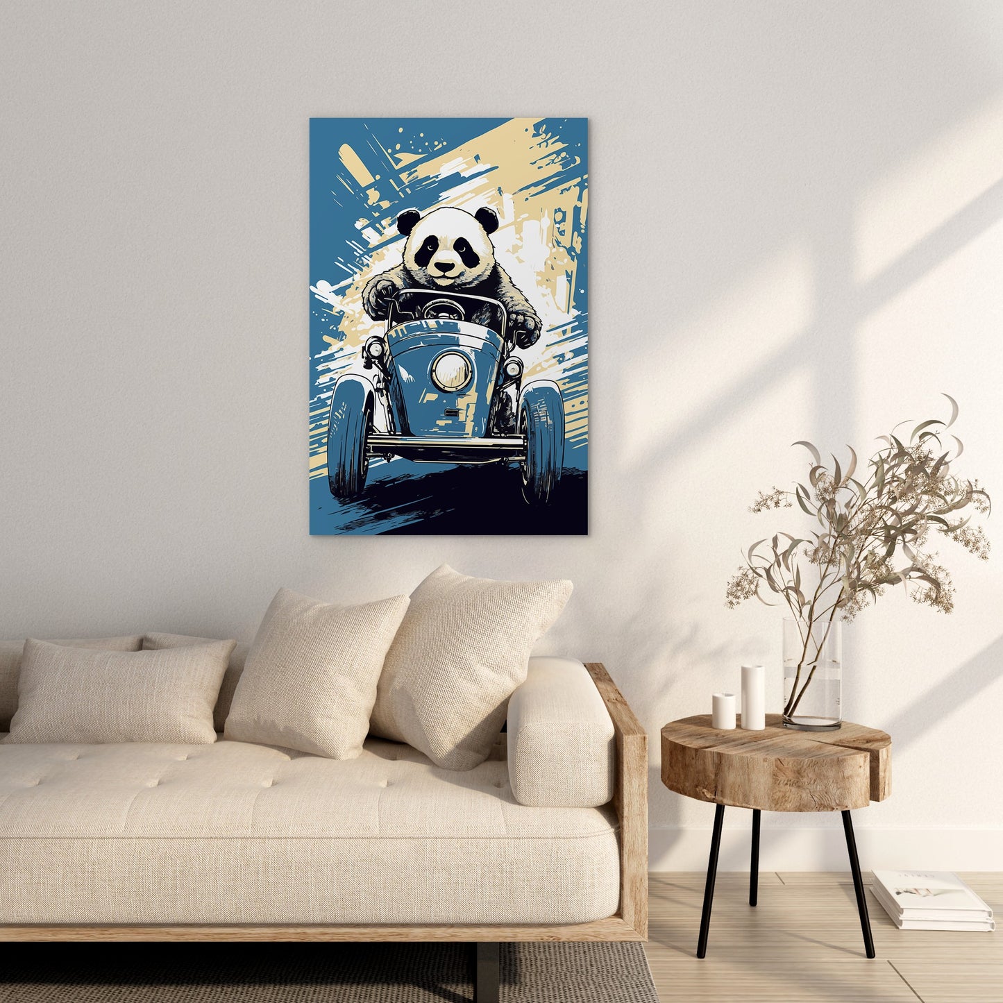 Panda's Adventures on Wheels Wall Art