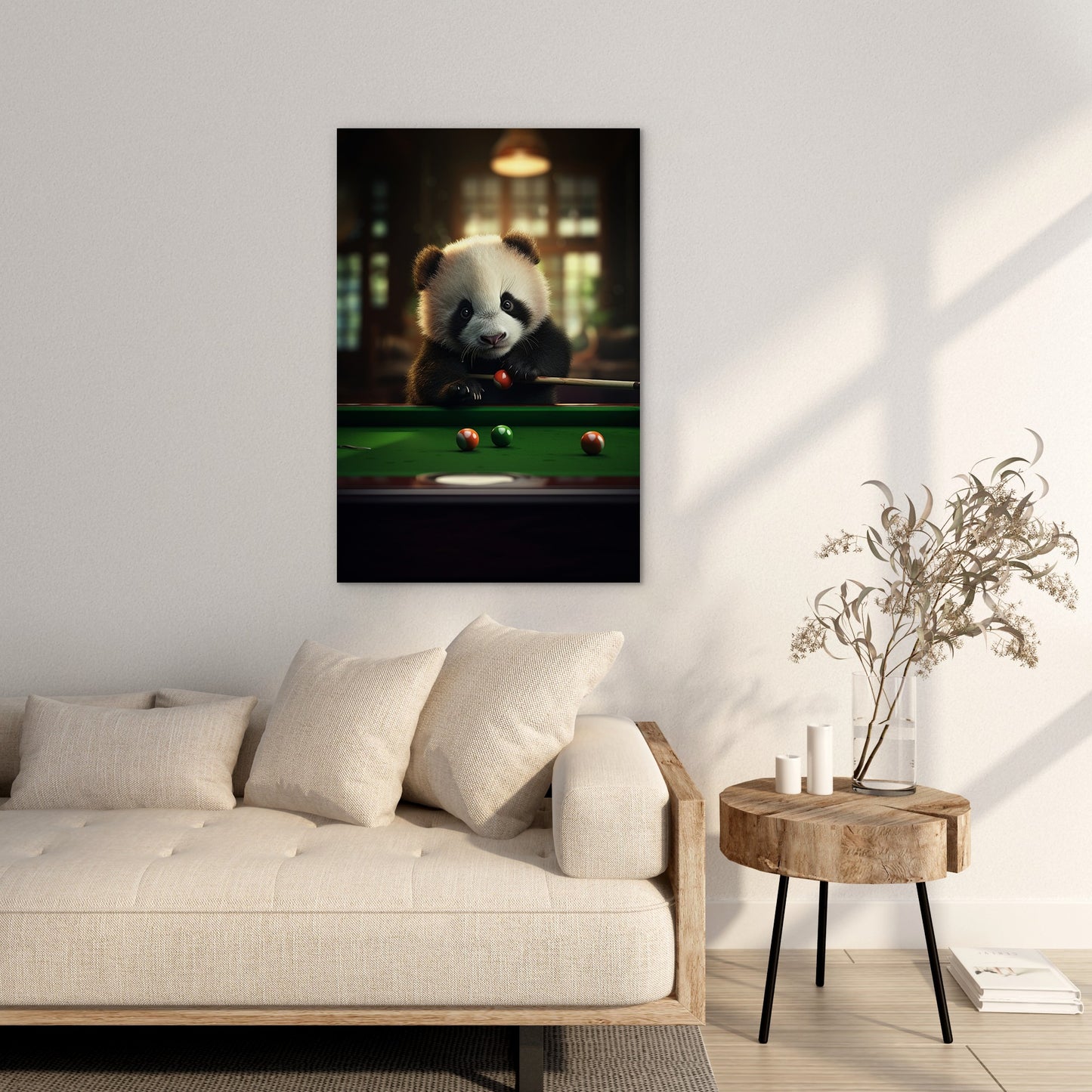 The Panda Playing Snooker Wall Art