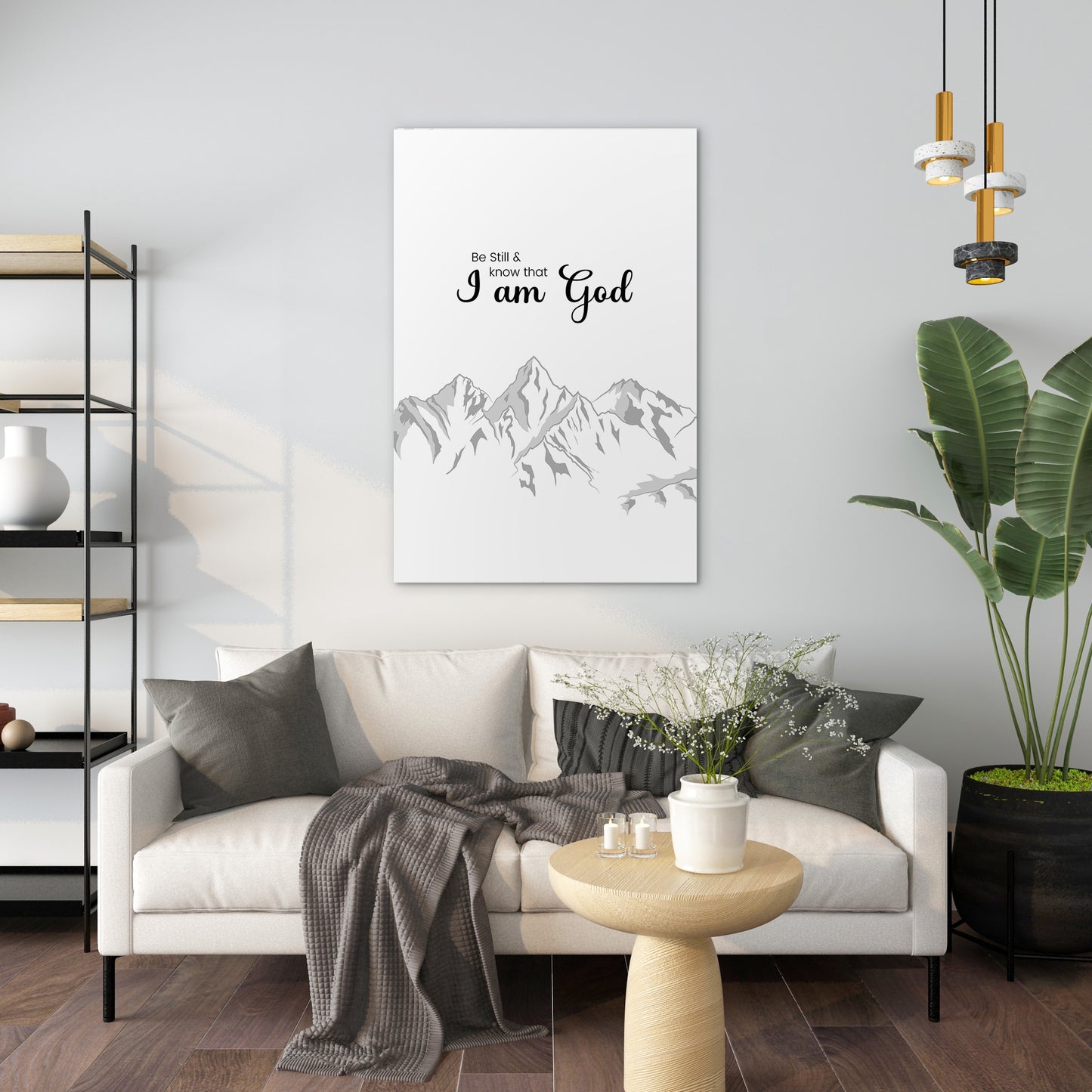 Psalm 46:10 - Be Still and know that I am God (Line Art)