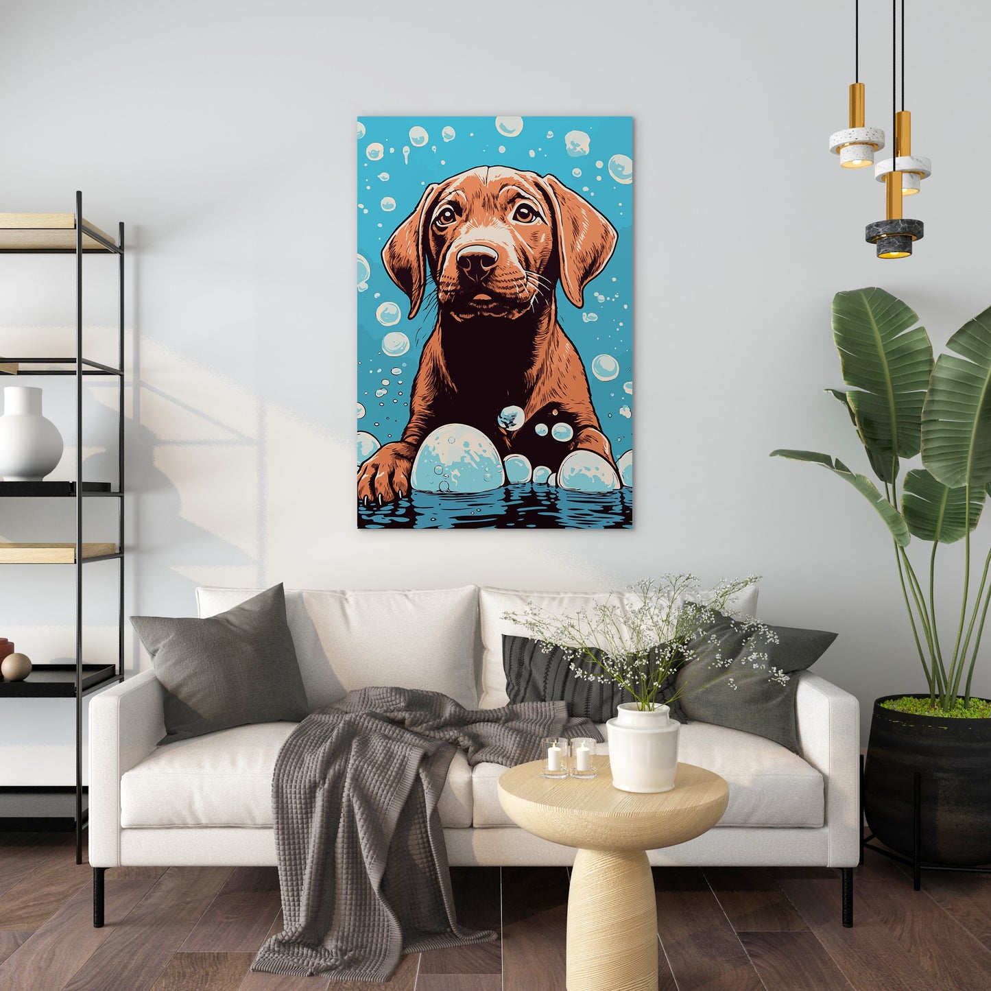 Dog Bathing Wall Art