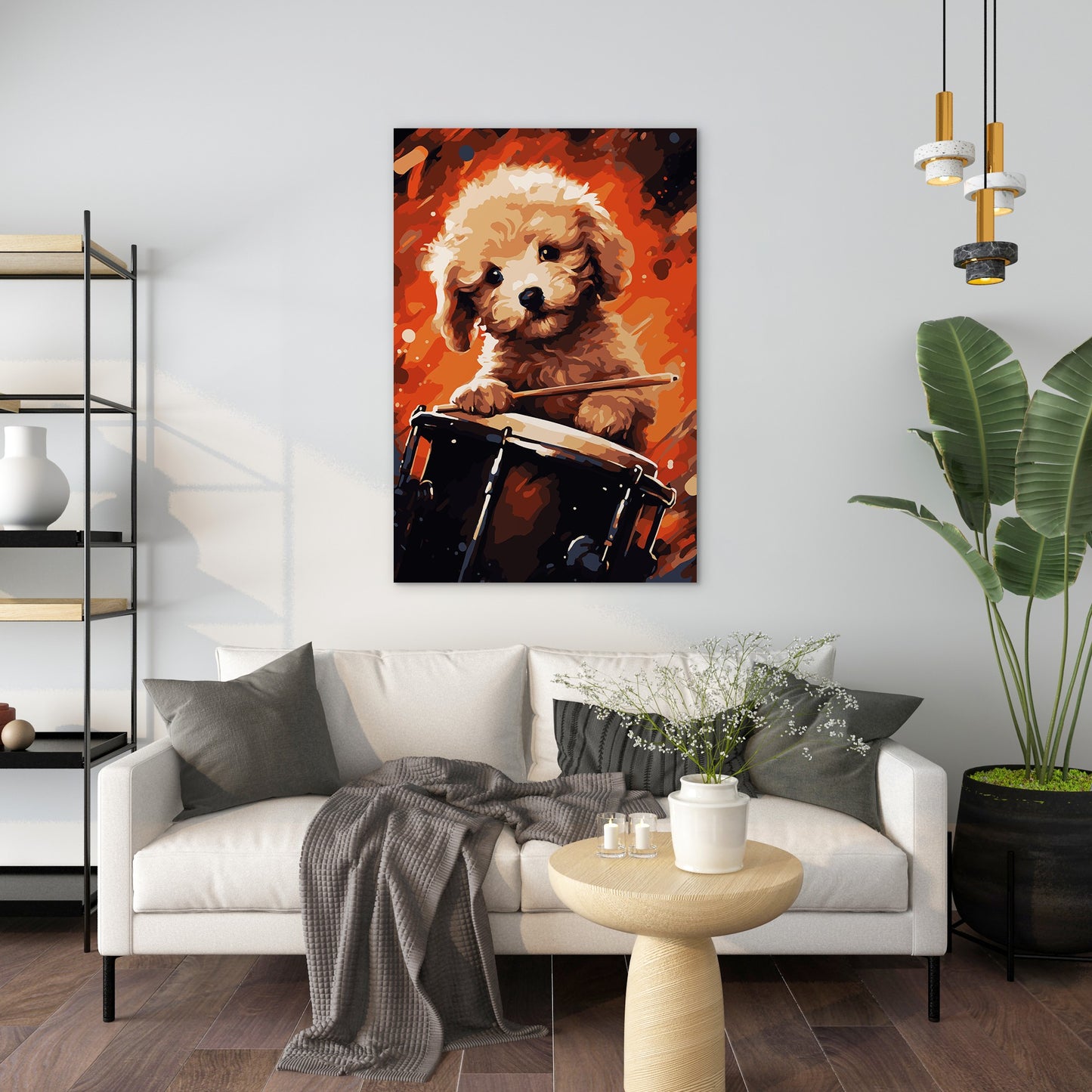 The Drumming Puppy Wall Art