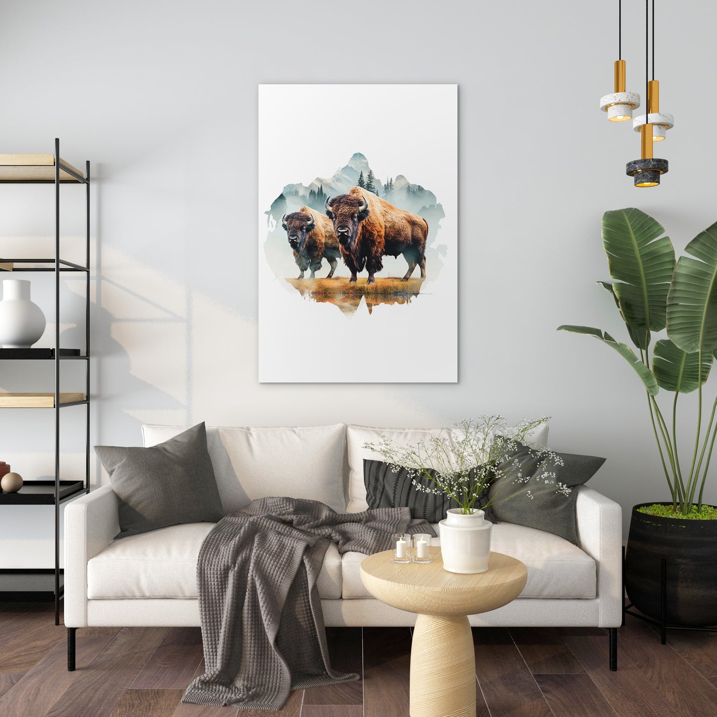 Bison In Wild Wall Art