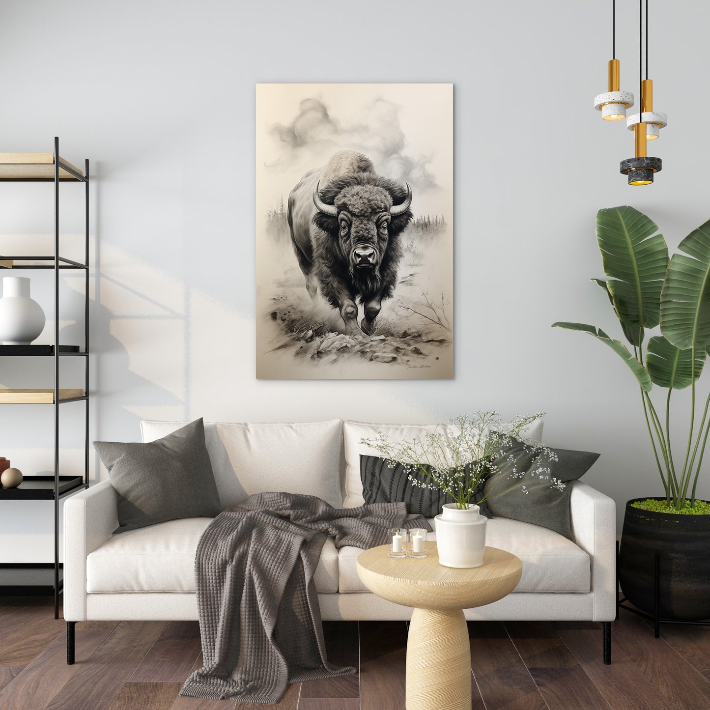 Bison In Hayden Valley