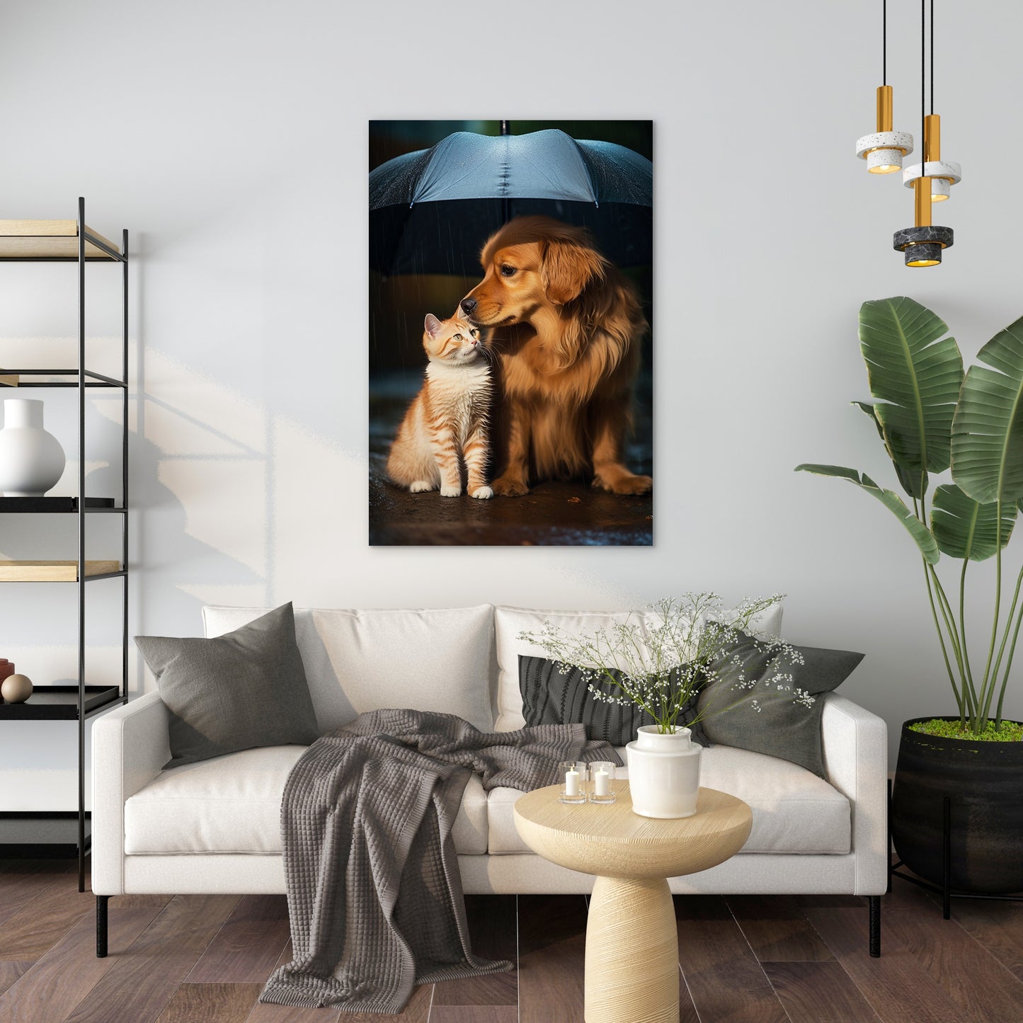 The Everlasting Friendship of Dog and Cat Wall Art