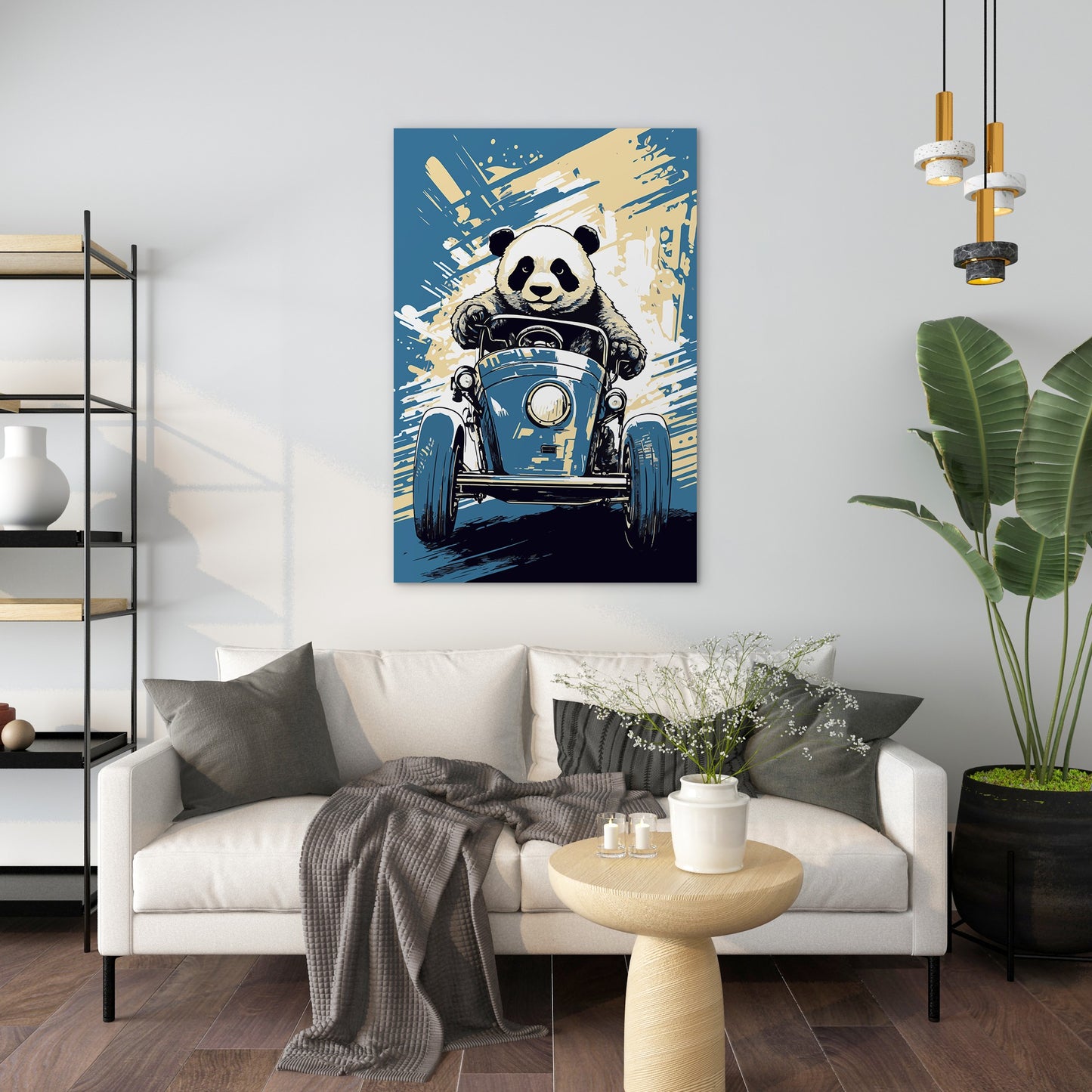 Panda's Adventures on Wheels Wall Art