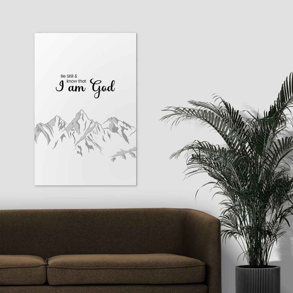 Psalm 46:10 - Be Still and know that I am God (Line Art)