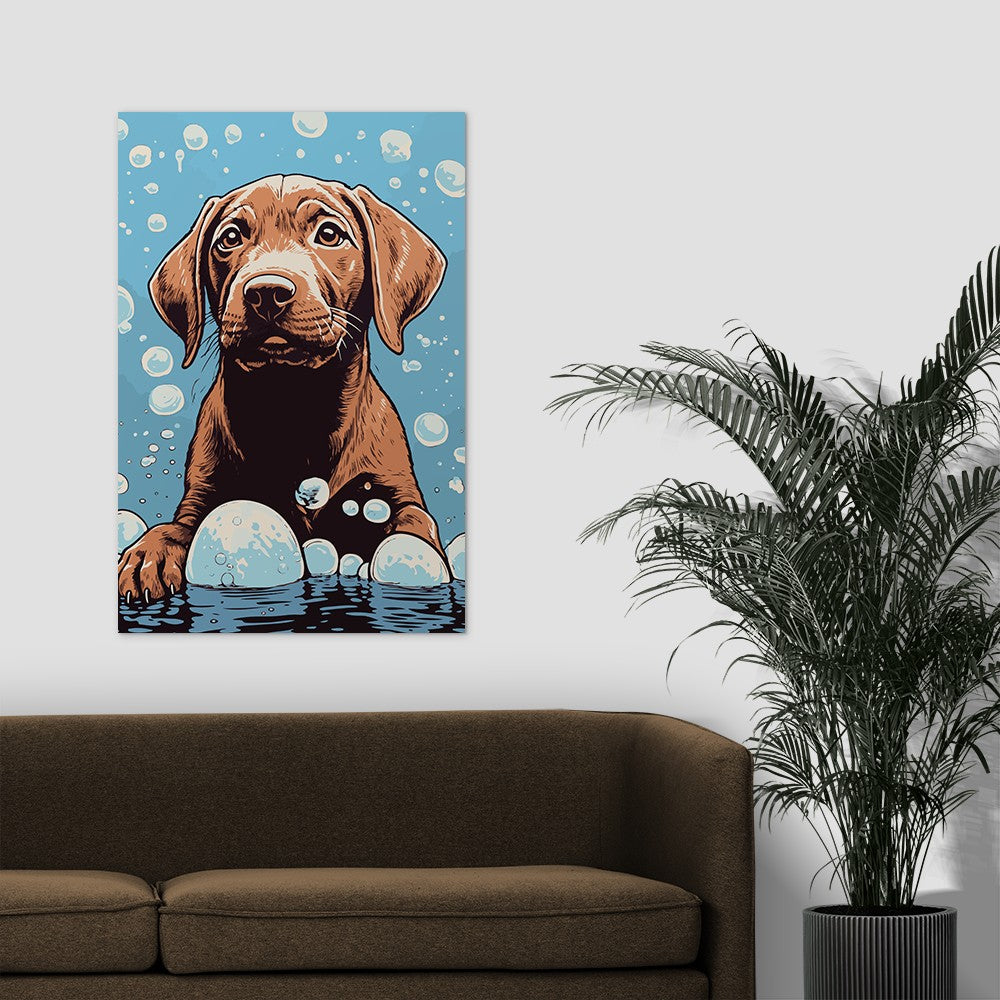 Dog Bathing Wall Art
