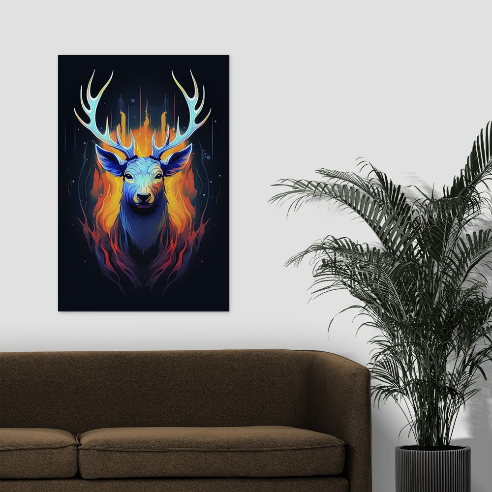 The Noble Elk Abstract Wall Art