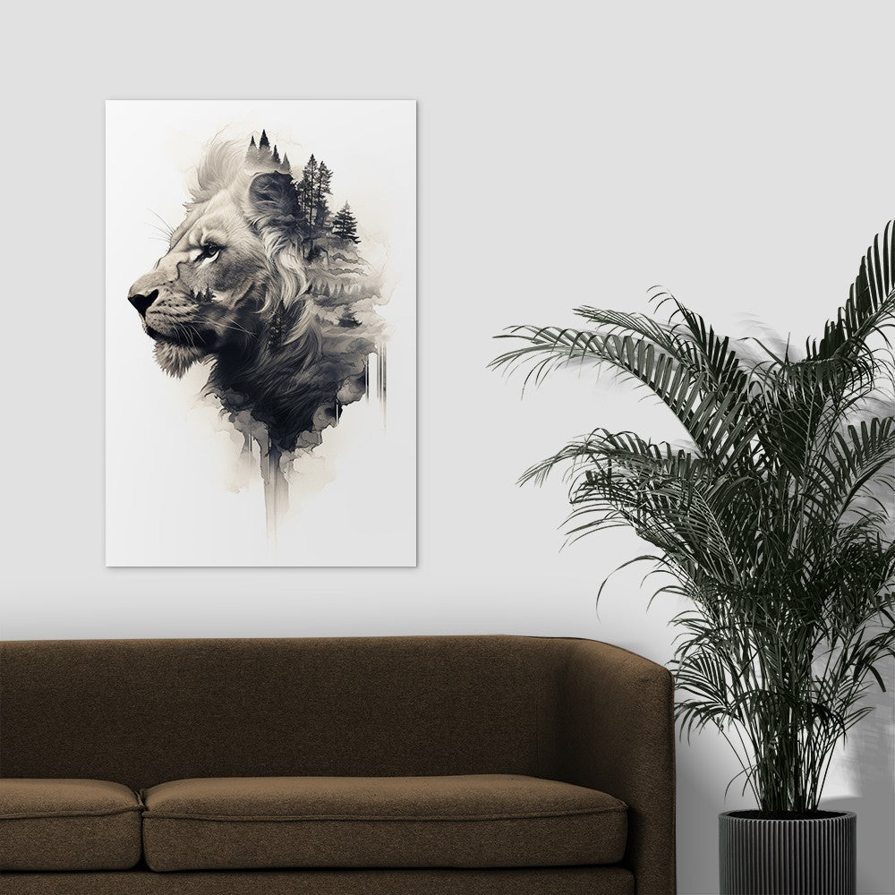 The Majestic of the Lion Wall Art