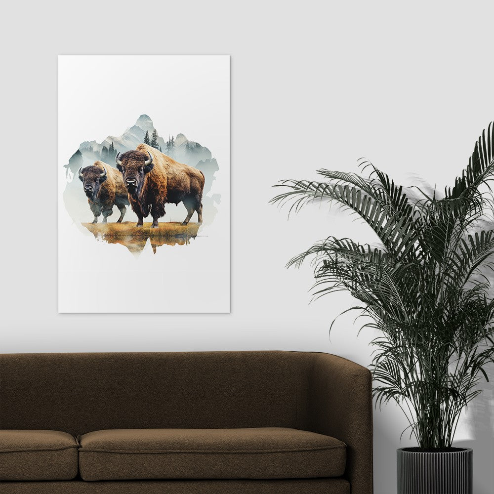 Bison In Wild Wall Art