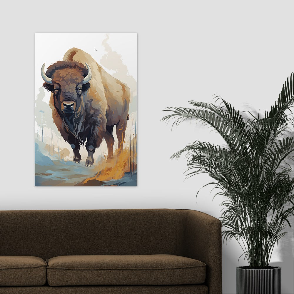 Bison in Colors Wall Art