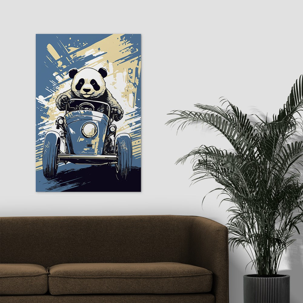 Panda's Adventures on Wheels Wall Art