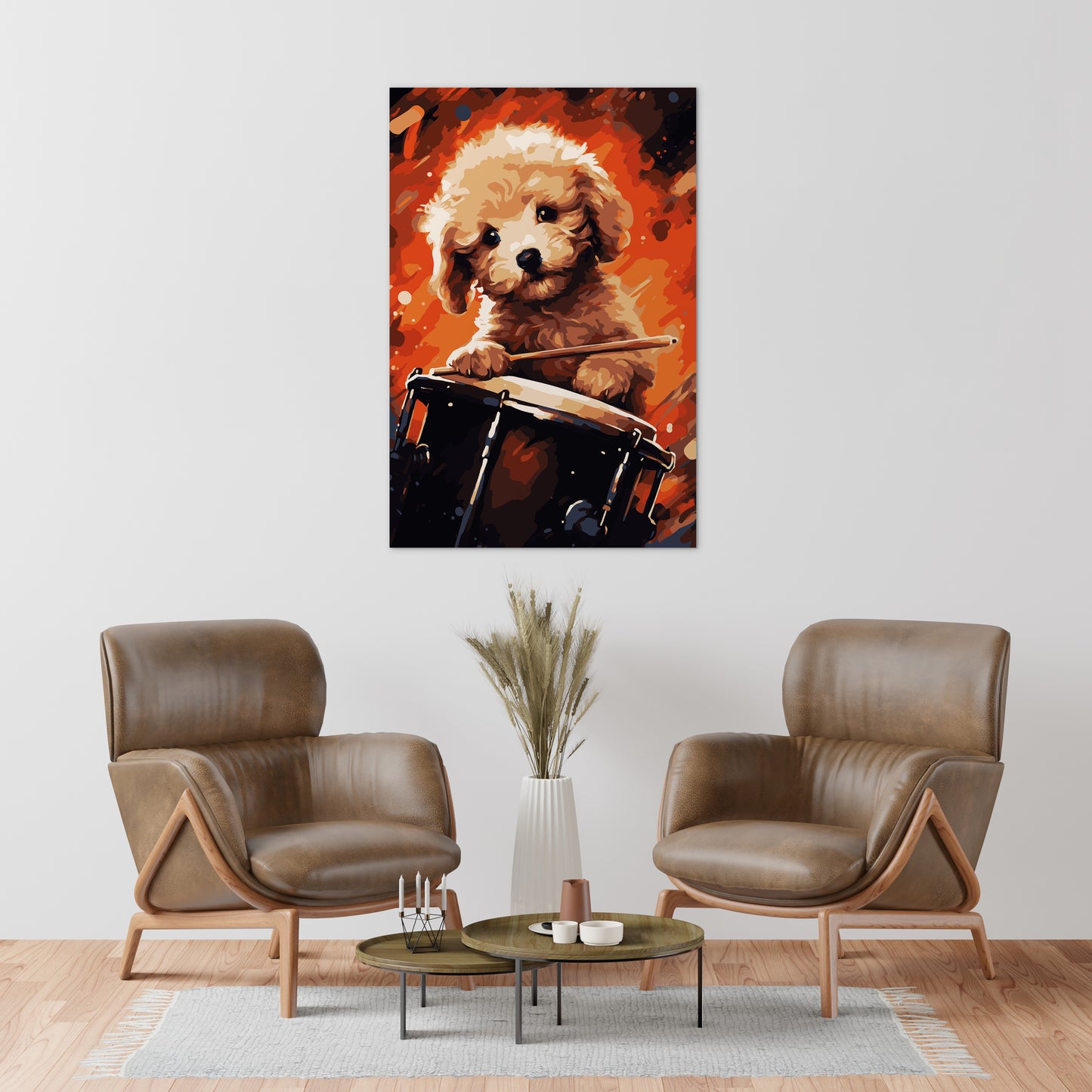 The Drumming Puppy Wall Art